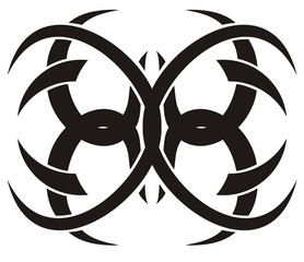 Vector tribal spider tattoo