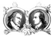 Portrait : Men 18th/19th century - Schiller & Goethe