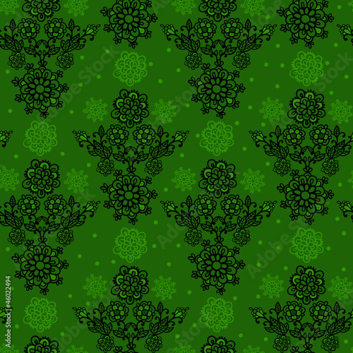 Plakat na papierze fotorealistycznym Kwiatowy wzór seamless.flower garden. 