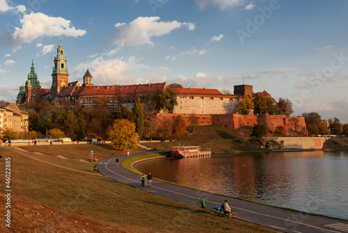 Board z aluminiowym obramowaniem Zamek wawel w krakowie, polska