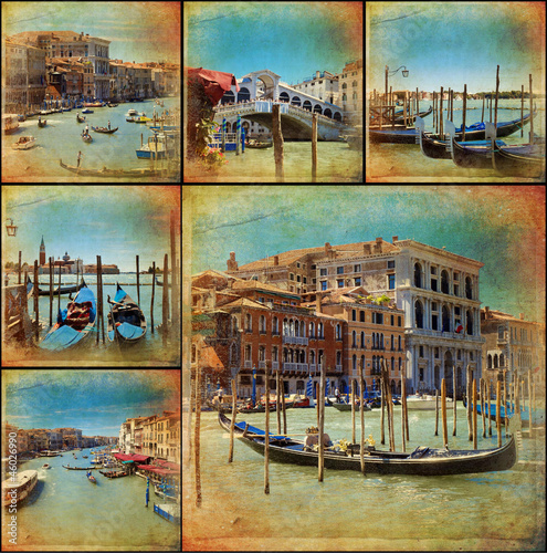 Naklejka samoprzylepna Kolaż - wenecja - wenecja - venezia