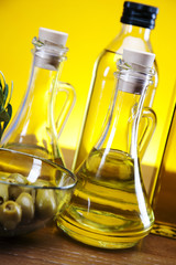 Wall Mural - Olive oil and olives