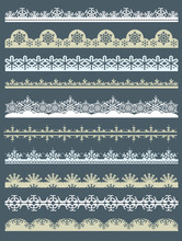 Set Of Lace Paper  For Christmas, Vector
