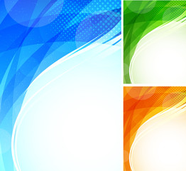Aufkleber - Set of tech backgrounds