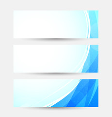Wall Mural - Set of bright blue banners