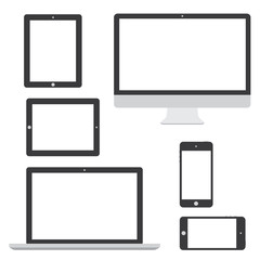 Aufkleber - Computer tablet laptop phone logo isolation vector eps10