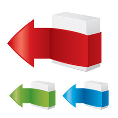 Wall Mural - vector arrow software boxes
