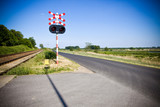 Fototapeta  - Znak drogowy / Przejazd kolejowy