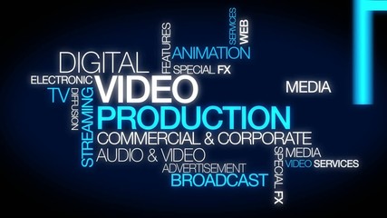 Wall Mural - digital video production corporate tag cloud animation