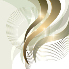 Wall Mural - Abstract background with golden lines pattern