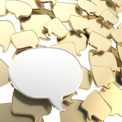 Wall Mural - Group of speech text bubbles as abstract background