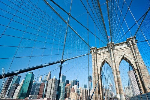 Plakat na zamówienie Manhattan bridge, New York City. USA.