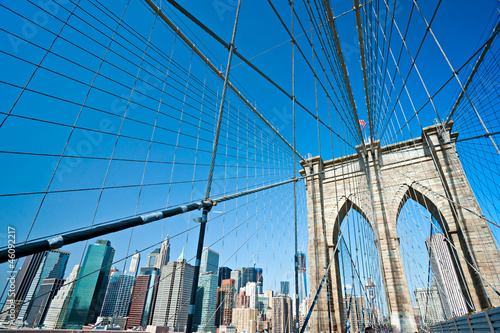 Obraz w ramie Manhattan bridge, New York City. USA.