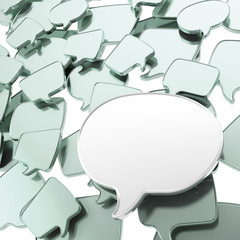 Group of speech text bubbles as abstract background