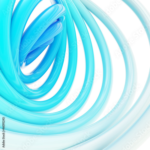 Abstract background made of glossy hoop torus rings