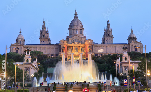 Fotoboard na płycie Museo Nacional de Arte de Cataluña, Barcelona