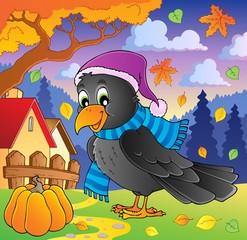 Wall Mural - Cartoon raven theme image 2