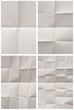 collection of various folded blank graph paper