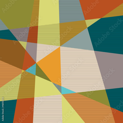 Obraz na płótnie canvas czteroczęściowy "tetraptyk" Teksturowane retro geometryczne tło