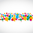 Colorful Speech Bubbles Social Media Concept