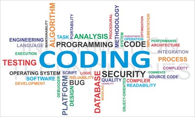 word cloud - coding