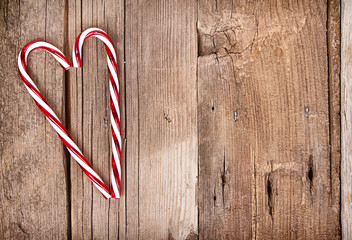 Wall Mural - Candy canes in a heart shape