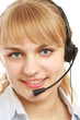 © shefkate - A portrait of a call centre employee wearing a headset