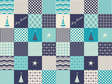 seamless patchwork christmas pattern