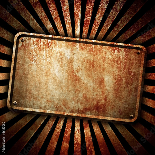 Board z aluminiowym obramowaniem Grunge metalu