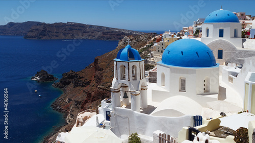 Board z aluminiowym obramowaniem Grecja, widoki na Santorini