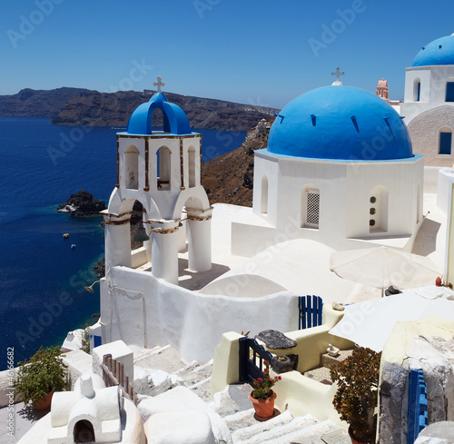 Board z aluminiowym obramowaniem Grecja, widoki na Santorini