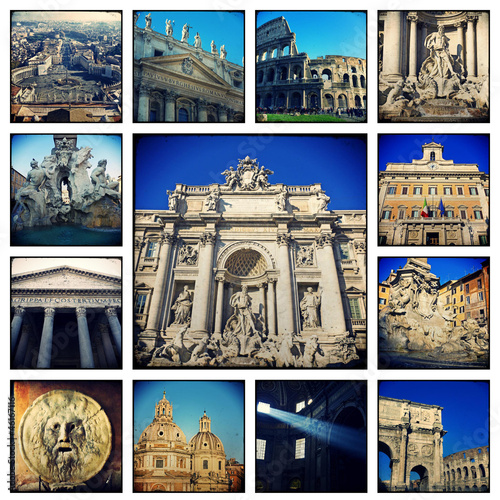 Naklejka samoprzylepna Kolaż - roma