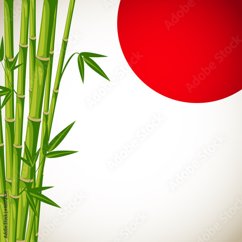 Tapeta ścienna Tło wektor japonia z bambusa