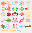 Vector Set: Vintage Mixed Candy Labels and Icons