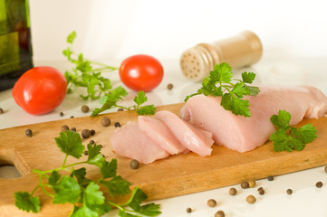 raw chicken and spices