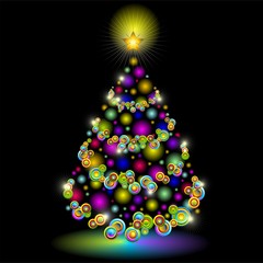 Christmas Tree Lights Design-Albero Natale Luci Colorate
