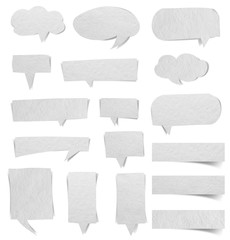 Paper texture of speech bubbles