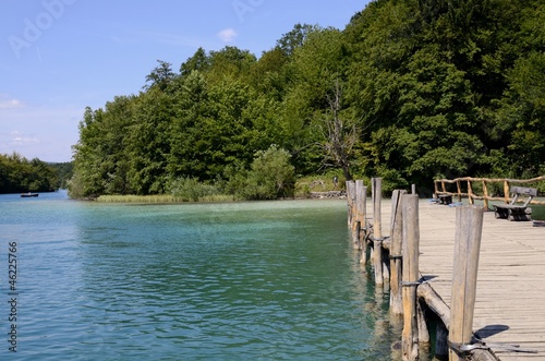 Board z aluminiowym obramowaniem Park Narodowy Jezior Plitwickich (chorwacja)