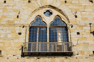 Wall Mural - medieval italian window, Pistoia, particulars of Civic Museum