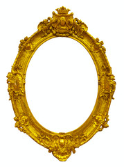 Wall Mural - oval gold picture frame