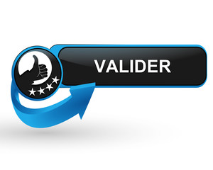 Poster - valider sur bouton web design bleu
