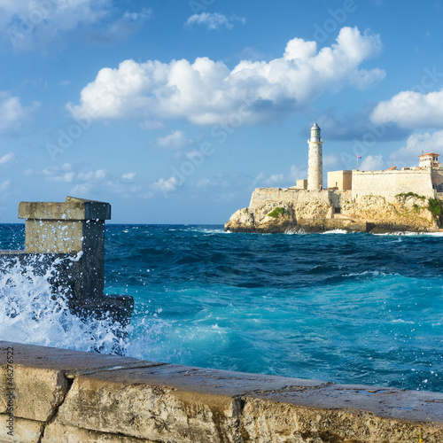 Board z aluminiowym obramowaniem Zamek el morro w zatoce havana