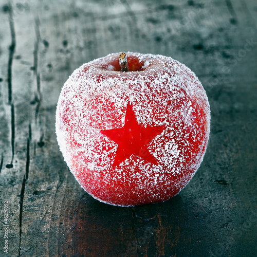 Fototapeta na wymiar Decorative fresh Christmas apple