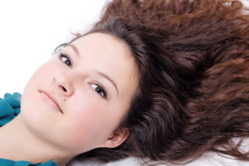 Sticker - Portrait of brunette girl