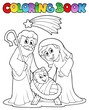 Coloring book Nativity scene 1