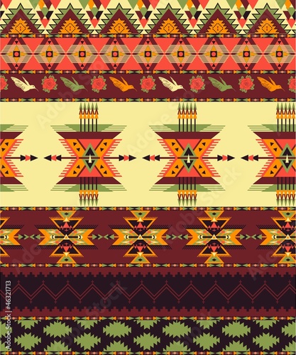 Plakat na papierze fotorealistycznym Aztec wzór