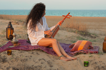 Woman on a dune