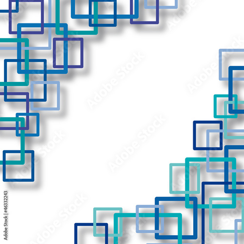 Plakat na zamówienie Vector Abstract Blue Squares Background