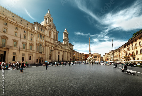 Board z aluminiowym obramowaniem Piazza navona, Rzym. 