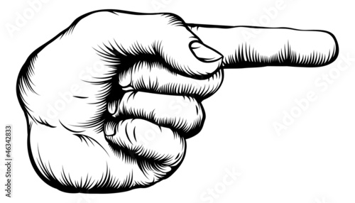 Hand pointing finger illust...